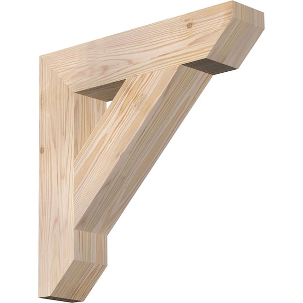 Ekena Millwork Traditional Slat Smooth Bracket, Douglas Fir, 3 1/2"W x 18"D x 18"H BKT04X18X18TRA06SDF - main